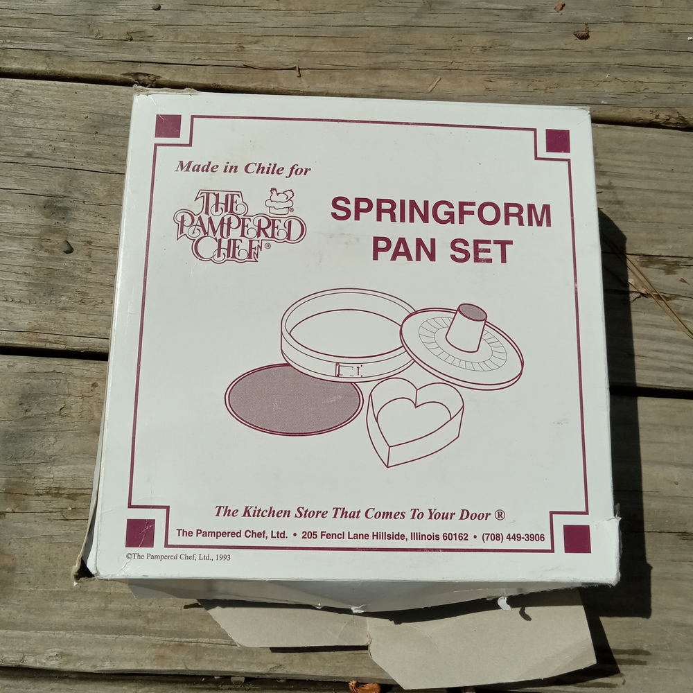 The Pampered Chef Springform Pan Set Vtg 1993